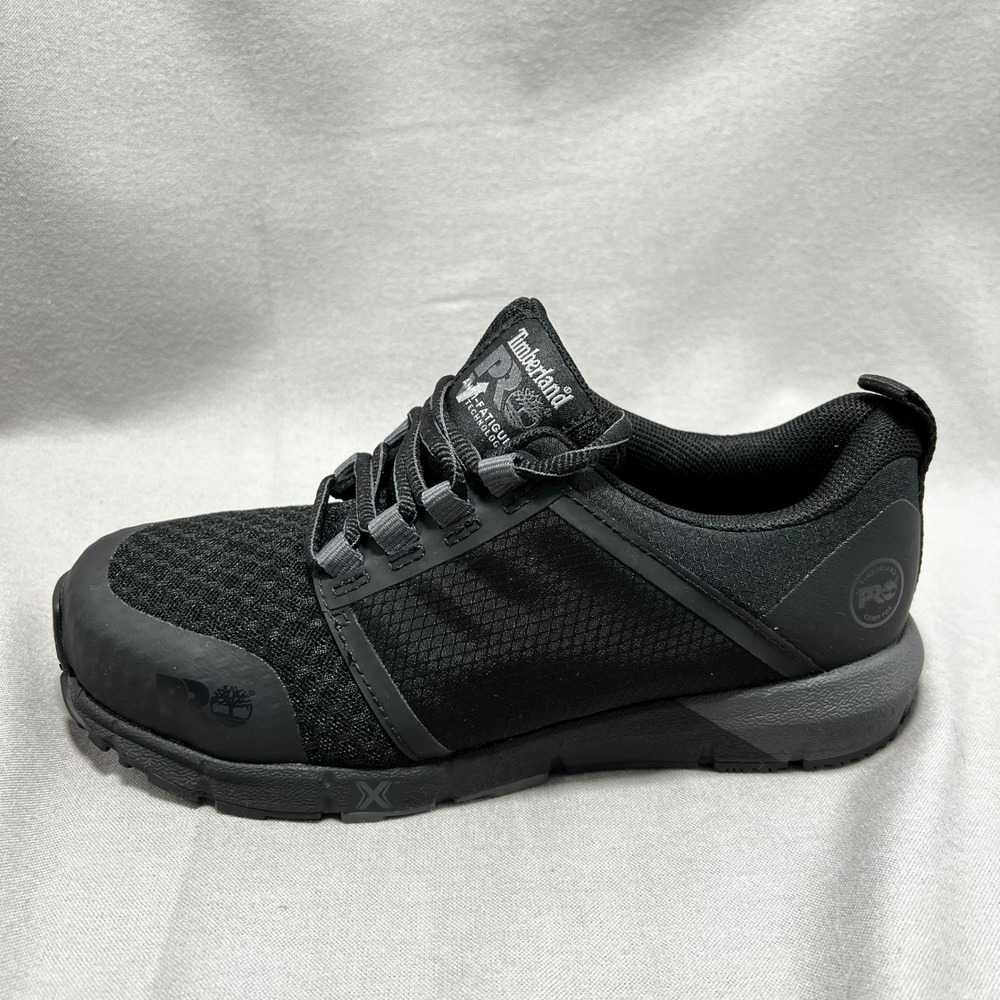 Timberland Women's PRO Anti-Fatigue Alloy Toe Work Athletic Shoes Solid Black 6M